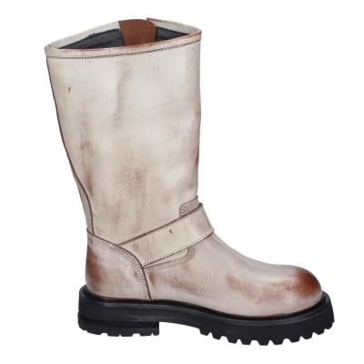 scarpe donna MOMA stivali marrone pelle beige 1DW340 VINTAGE BD924 Soddisfazione Garantita