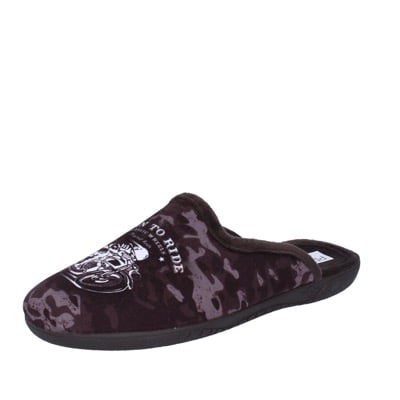 scarpe uomo PREGUNTA pantofole sandali marrone tessuto BX441 Nuovo