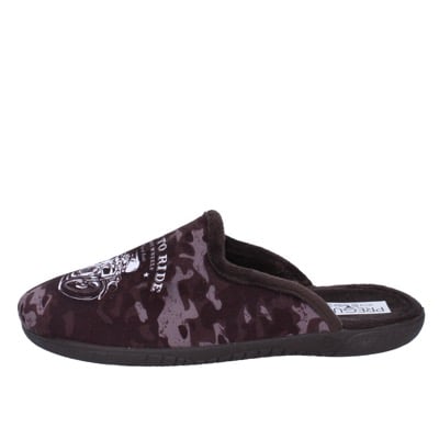 scarpe uomo PREGUNTA pantofole sandali marrone tessuto BX441 Nuovo