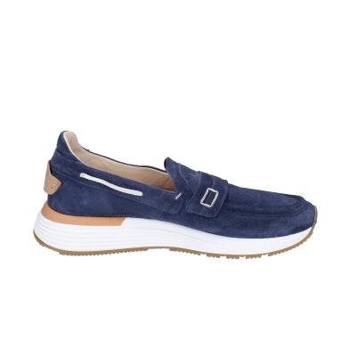 scarpe uomo MOMA mocassini blu camoscio 4FS413-CRPG BC818 Pezzi Unici