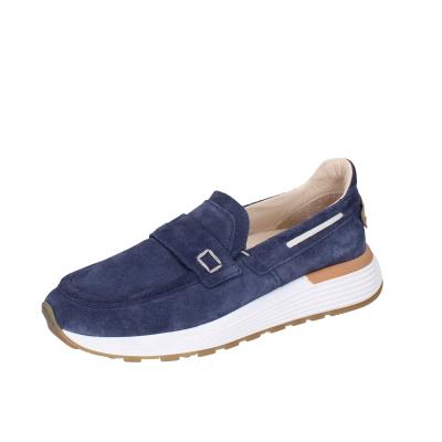 scarpe uomo MOMA mocassini blu camoscio 4FS413-CRPG BC773 Soddisfazione Garantita