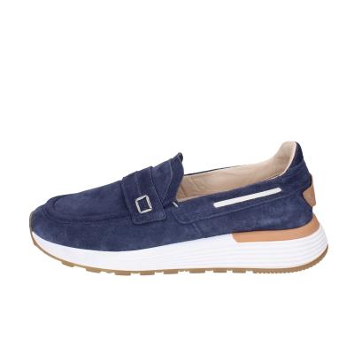 scarpe uomo MOMA mocassini blu camoscio 4FS413-CRPG BC773 Soddisfazione Garantita
