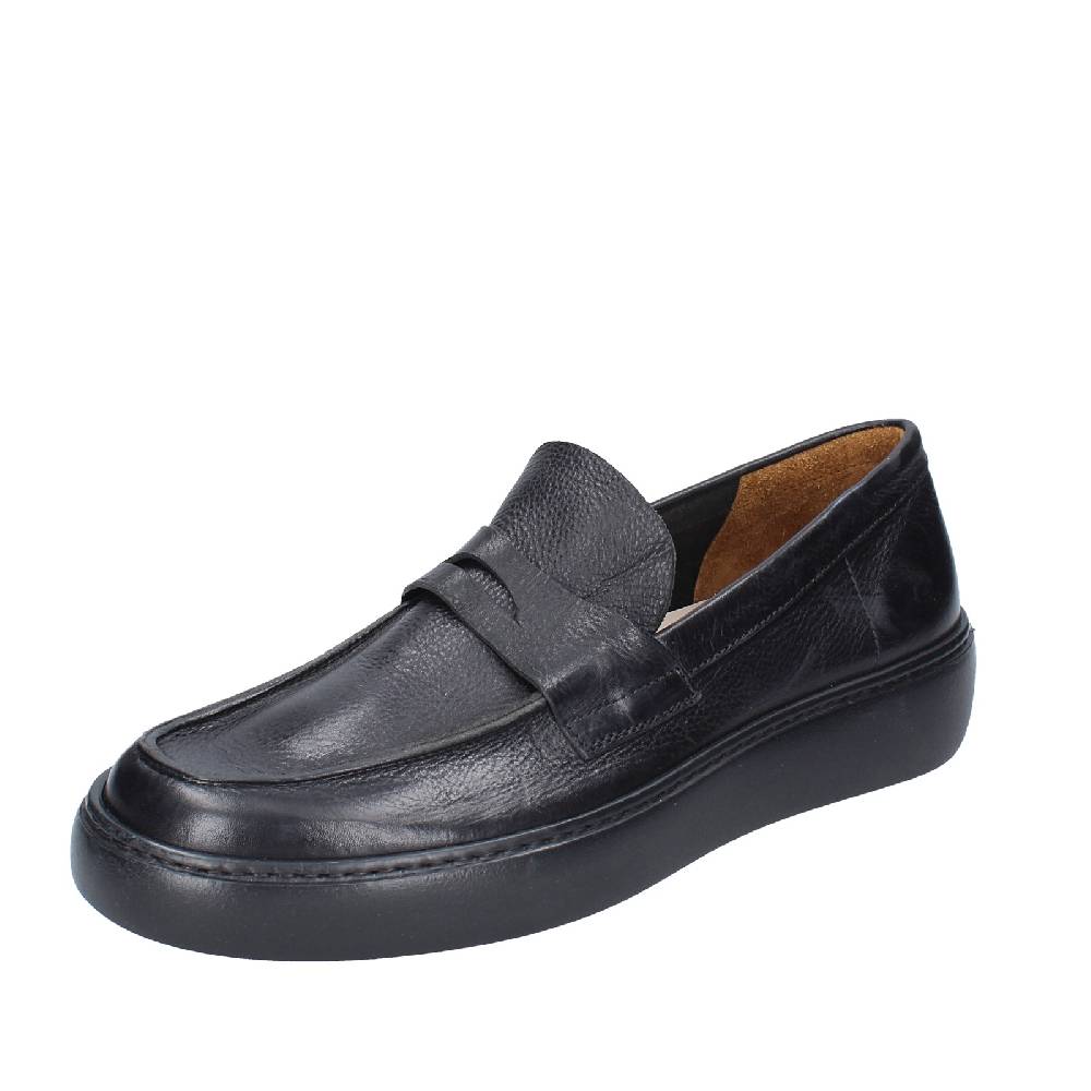 scarpe uomo MOMA mocassini nero pelle 11402E VINTAGE EX385 Qualità Garantita