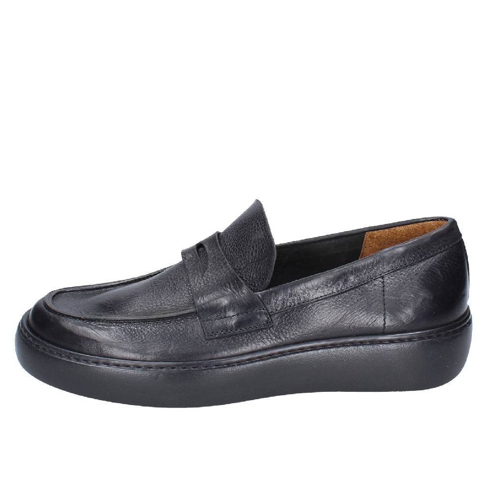 scarpe uomo MOMA mocassini nero pelle 11402E VINTAGE EX385 Qualità Garantita