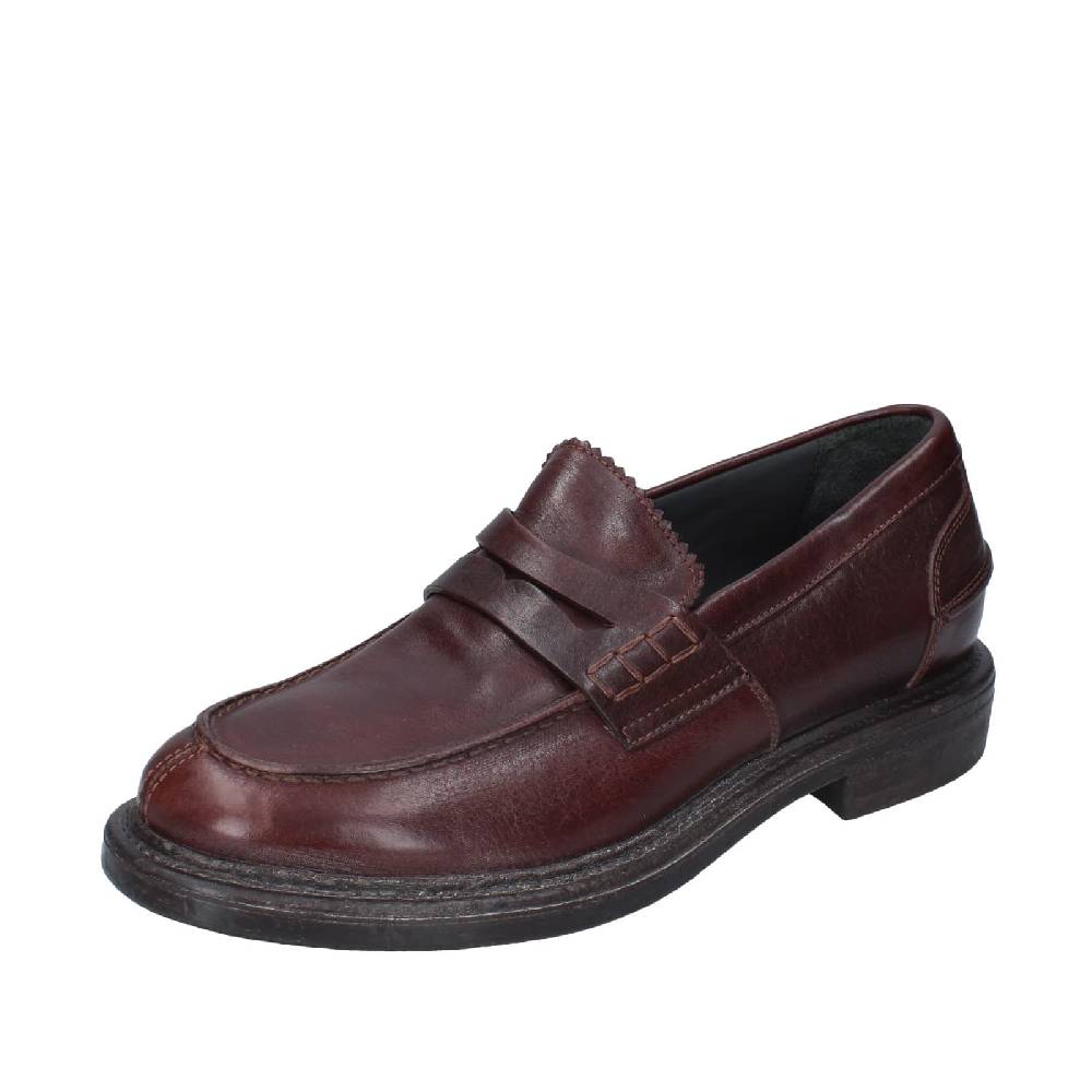 scarpe uomo MOMA mocassini marrone pelle 65305E EY516 Negozi Online