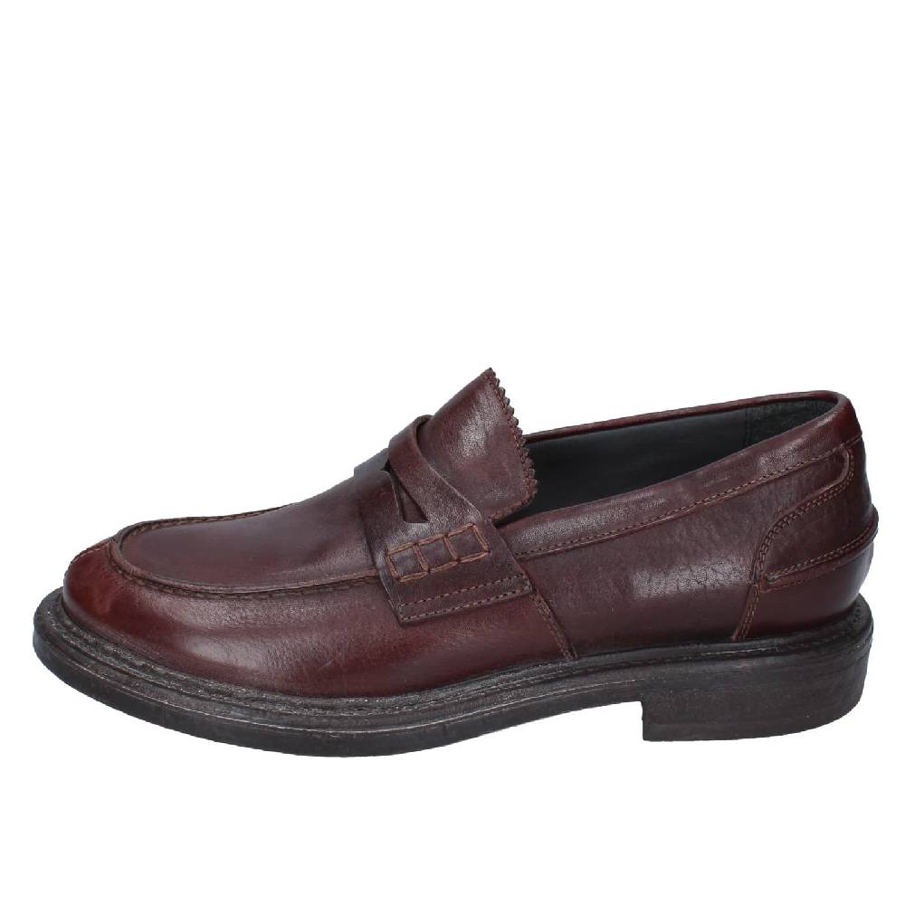scarpe uomo MOMA mocassini marrone pelle 65305E EY516 Negozi Online