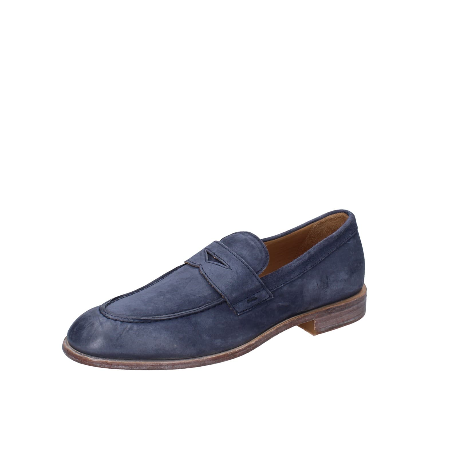 scarpe uomo MOMA mocassini blu camoscio 2E5449-OW EY425 Consegna Veloce
