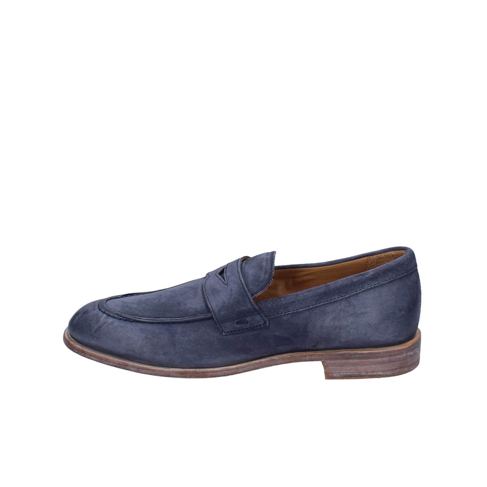 scarpe uomo MOMA mocassini blu camoscio 2E5449-OW EY425 Consegna Veloce