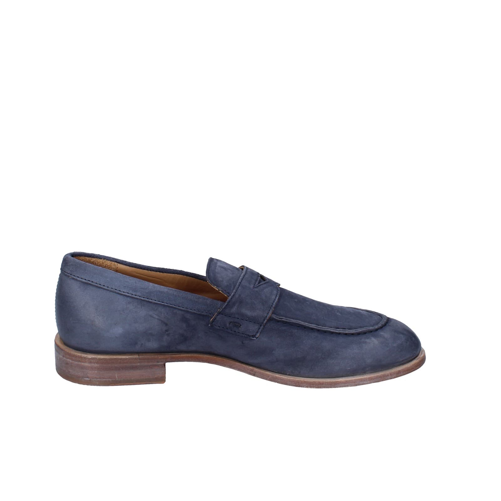 scarpe uomo MOMA mocassini blu camoscio 2E5449-OW EY425 Consegna Veloce