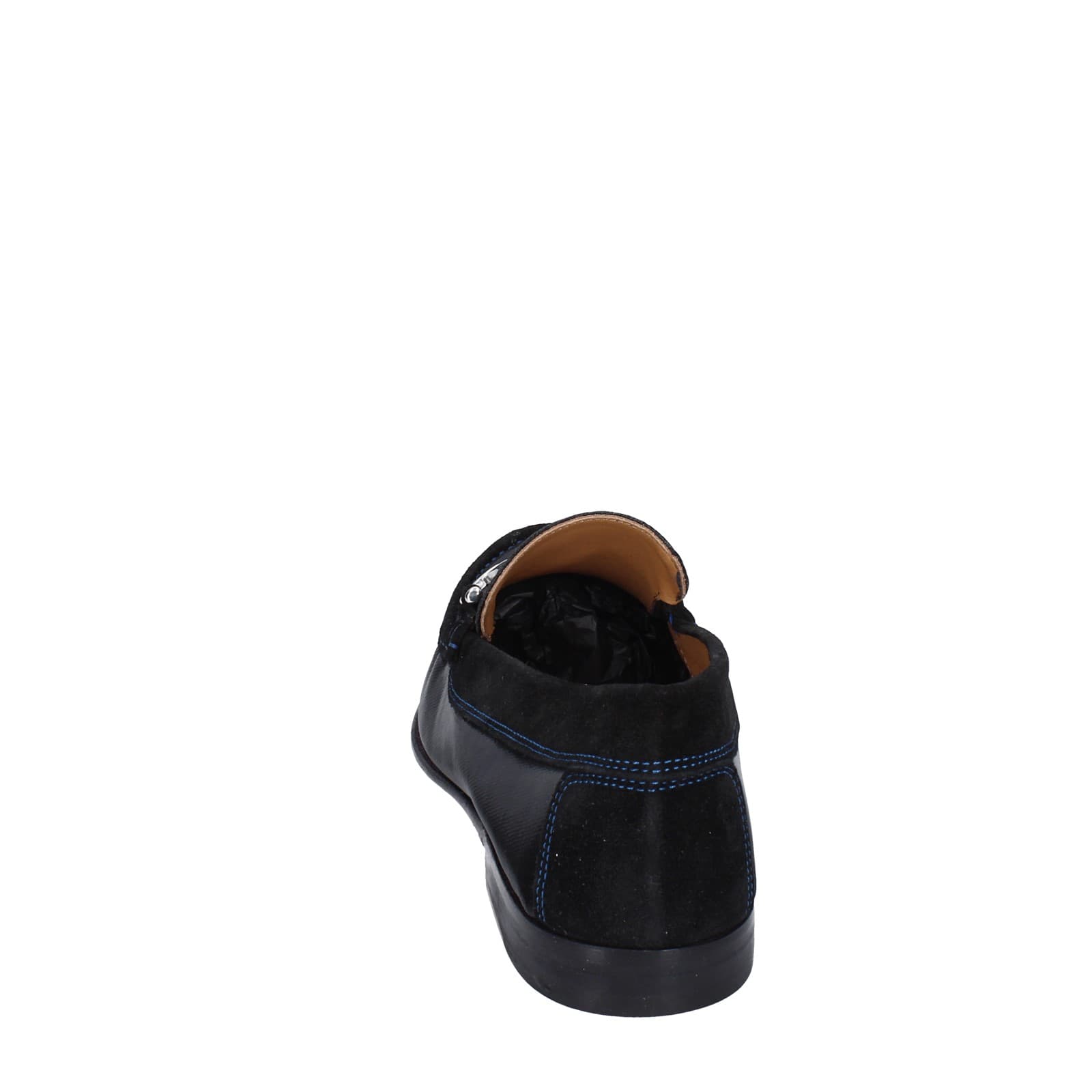 scarpe uomo DONALD PLINER mocassini nero pelle lucida camoscio EY136 Promozione Limitata