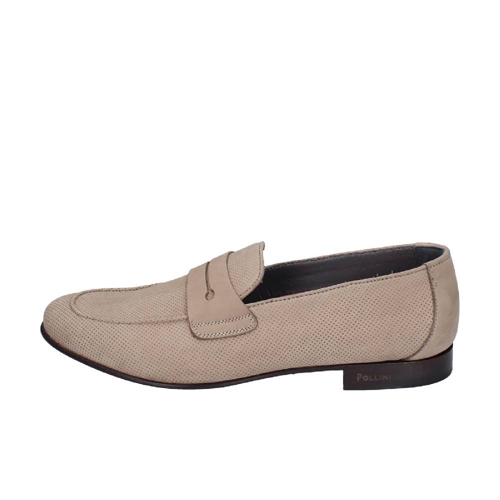 scarpe uomo POLLINI mocassini marrone pelle scamosciata EY33 Affare Del Giorno