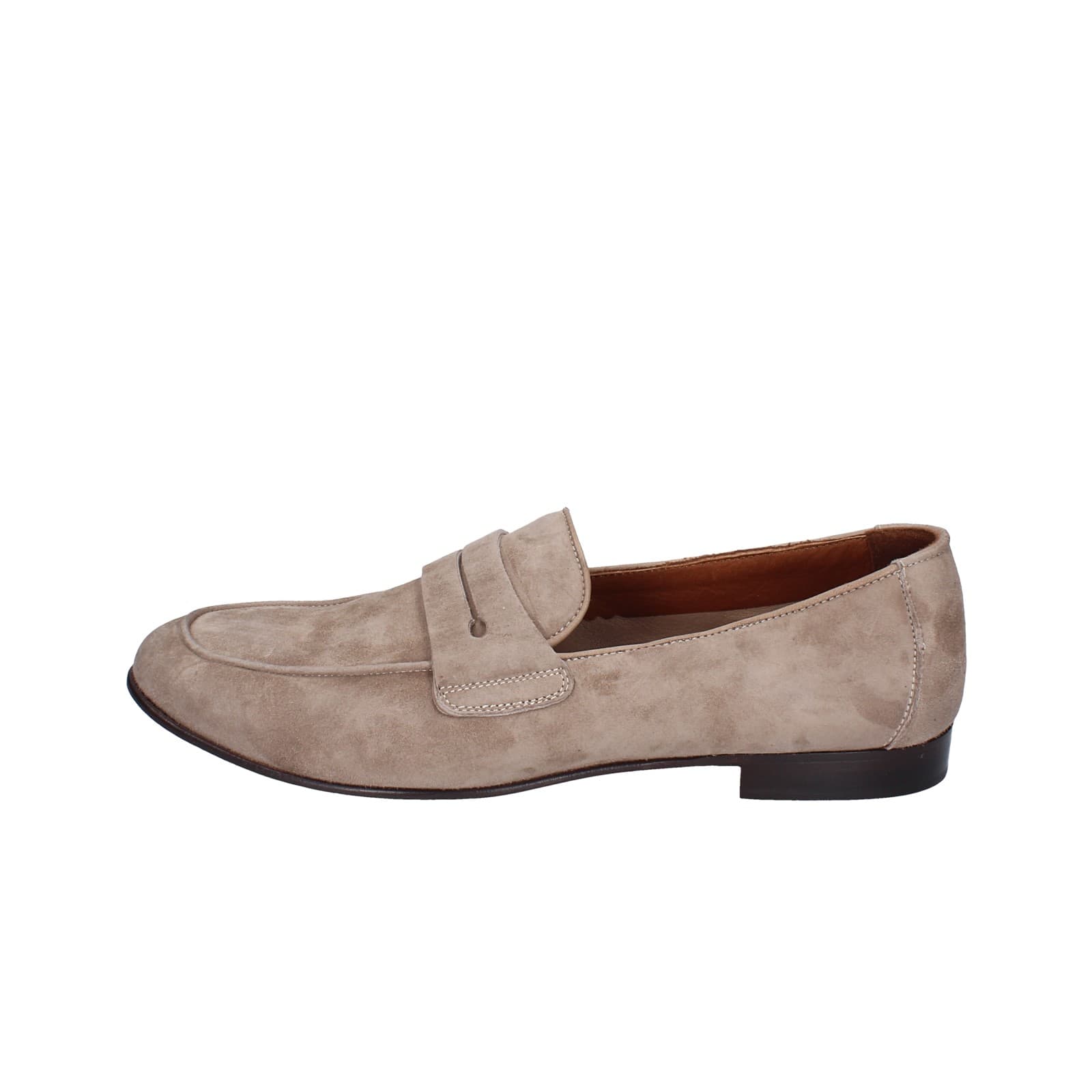 scarpe uomo POLLINI mocassini marrone camoscio EY38 Spedizione gratuita