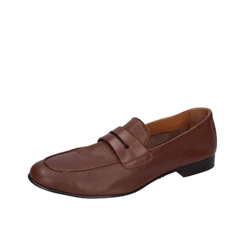 scarpe uomo POLLINI mocassini marrone pelle EY39 Convenienza