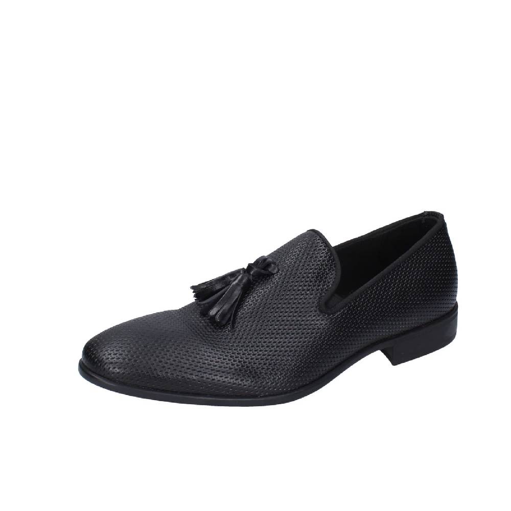 scarpe uomo EVEET mocassini nero pelle EZ224 Sconto