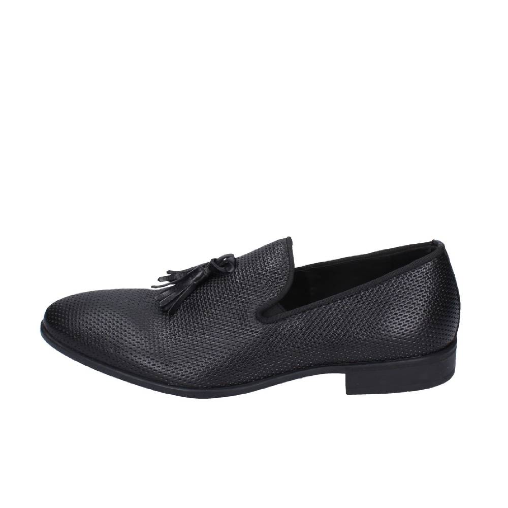 scarpe uomo EVEET mocassini nero pelle EZ224 Sconto