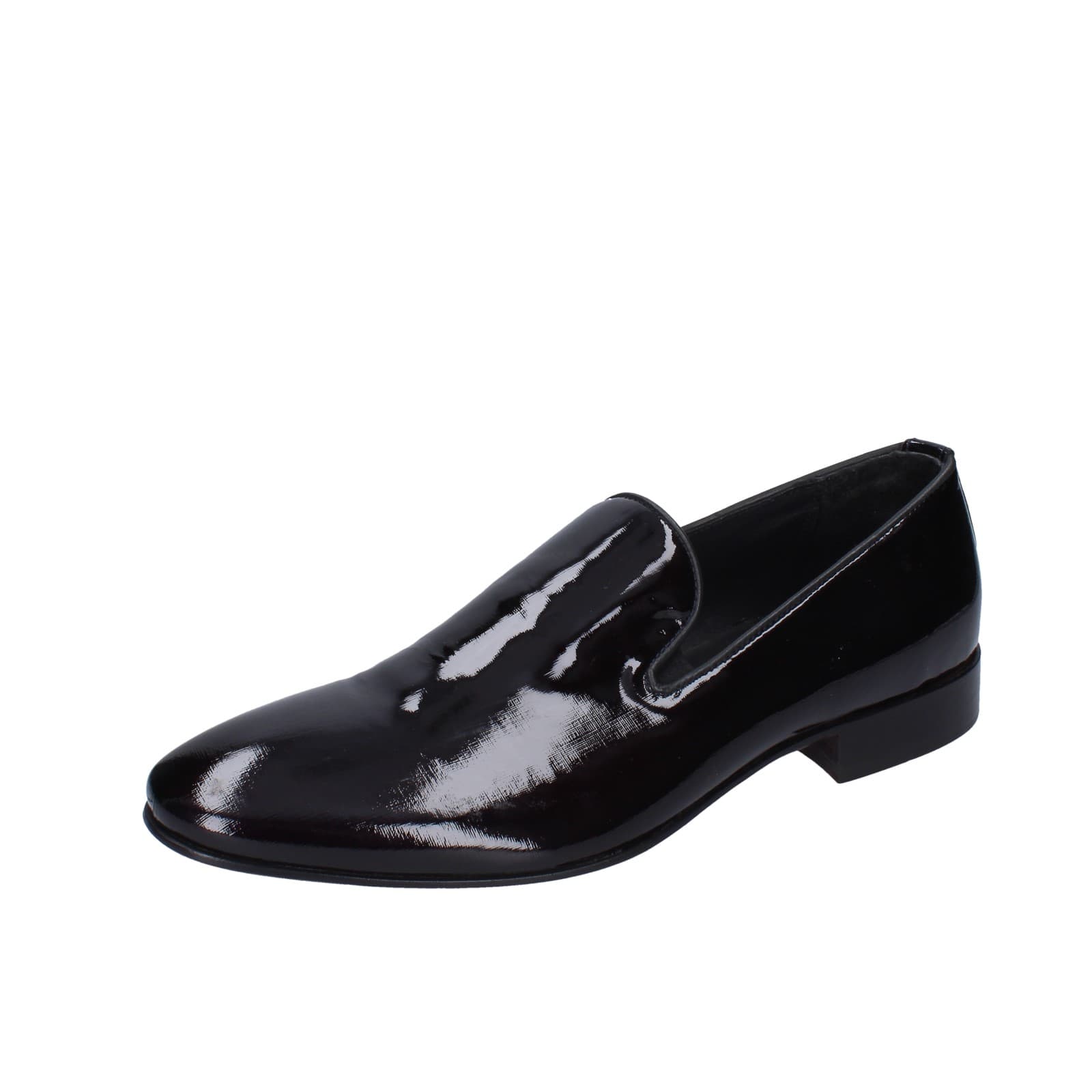 scarpe uomo EVEET mocassini nero vernice EZ238 Offerta