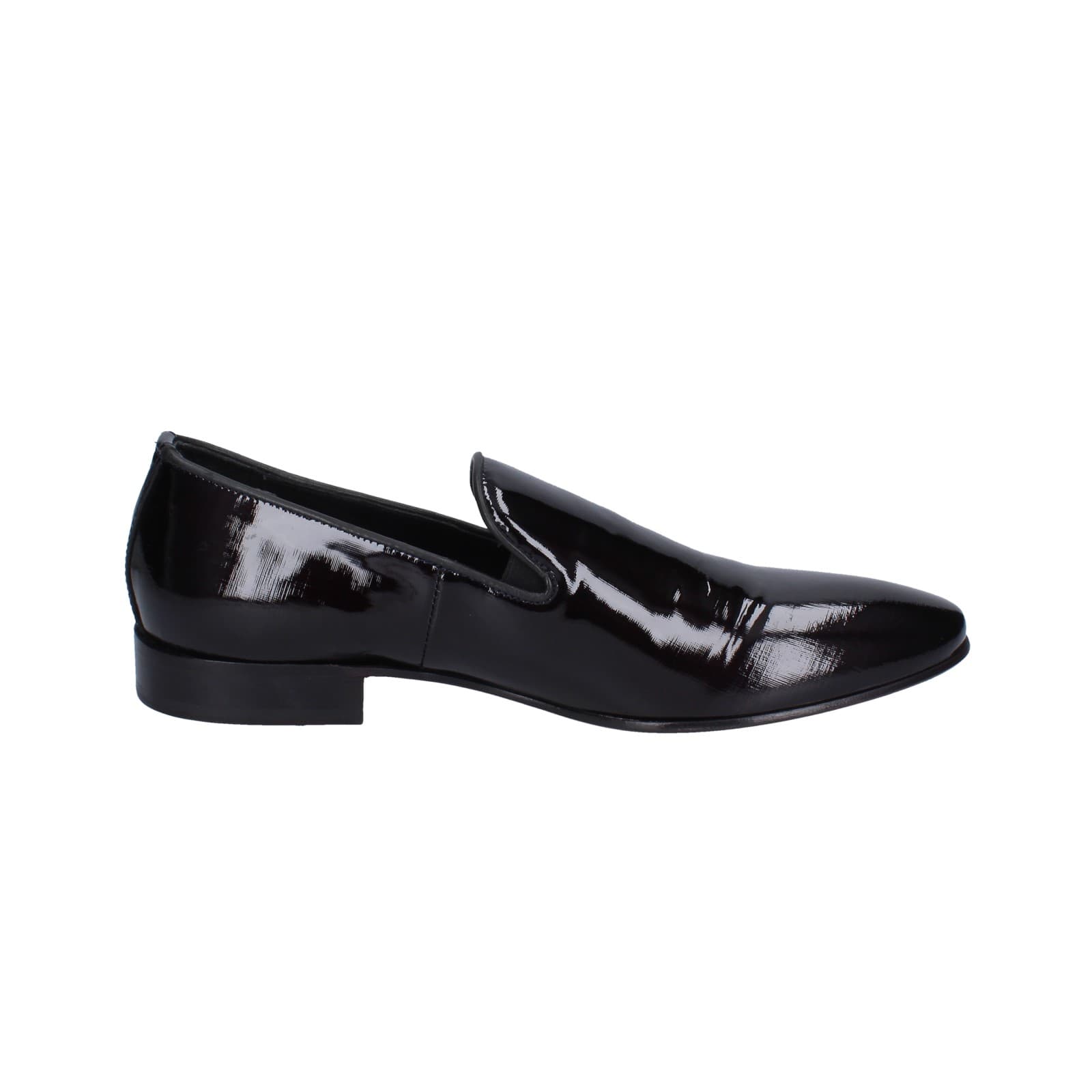scarpe uomo EVEET mocassini nero vernice EZ238 Offerta