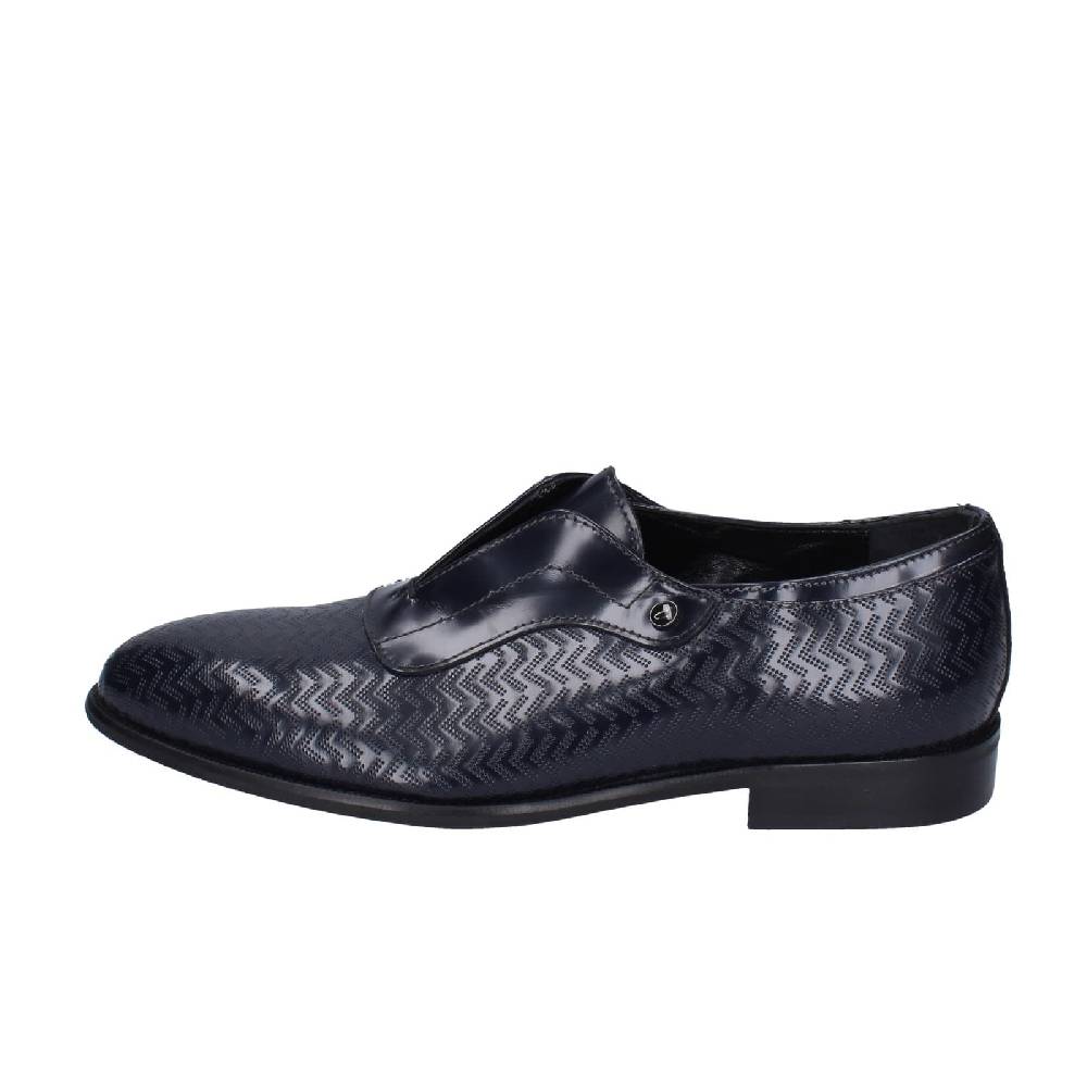 scarpe uomo EVEET mocassini blu pelle lucida EZ253 Economico