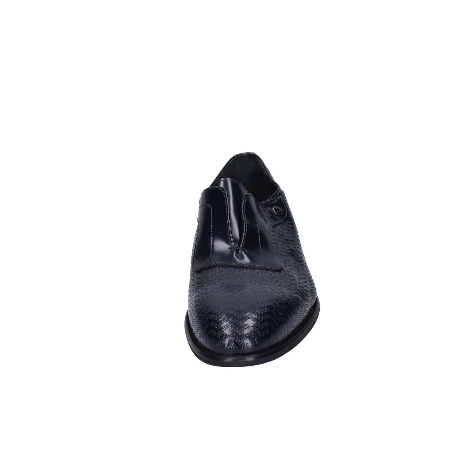 scarpe uomo EVEET mocassini blu pelle lucida EZ253 Economico