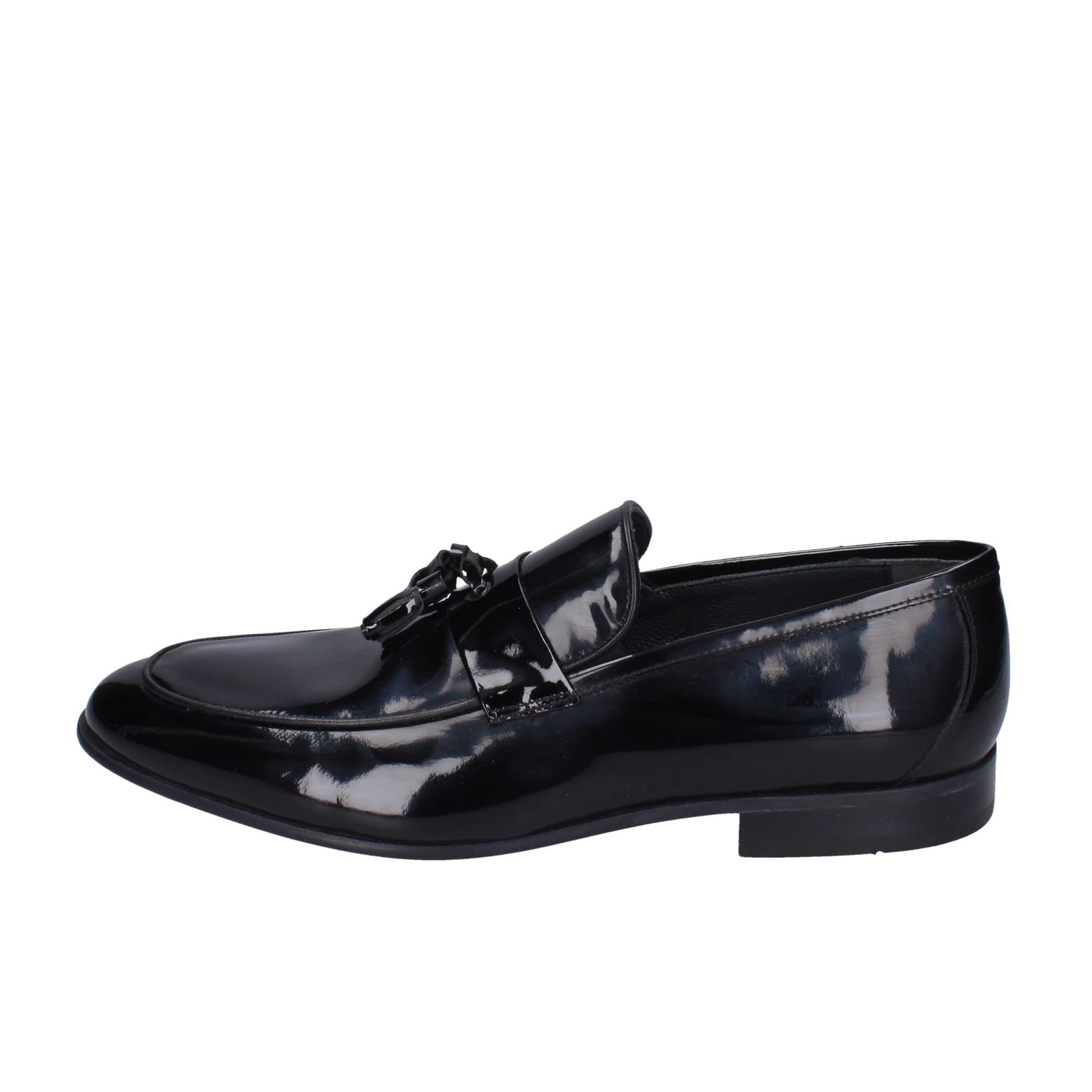 scarpe uomo EVEET mocassini nero vernice EZ91 Outlet