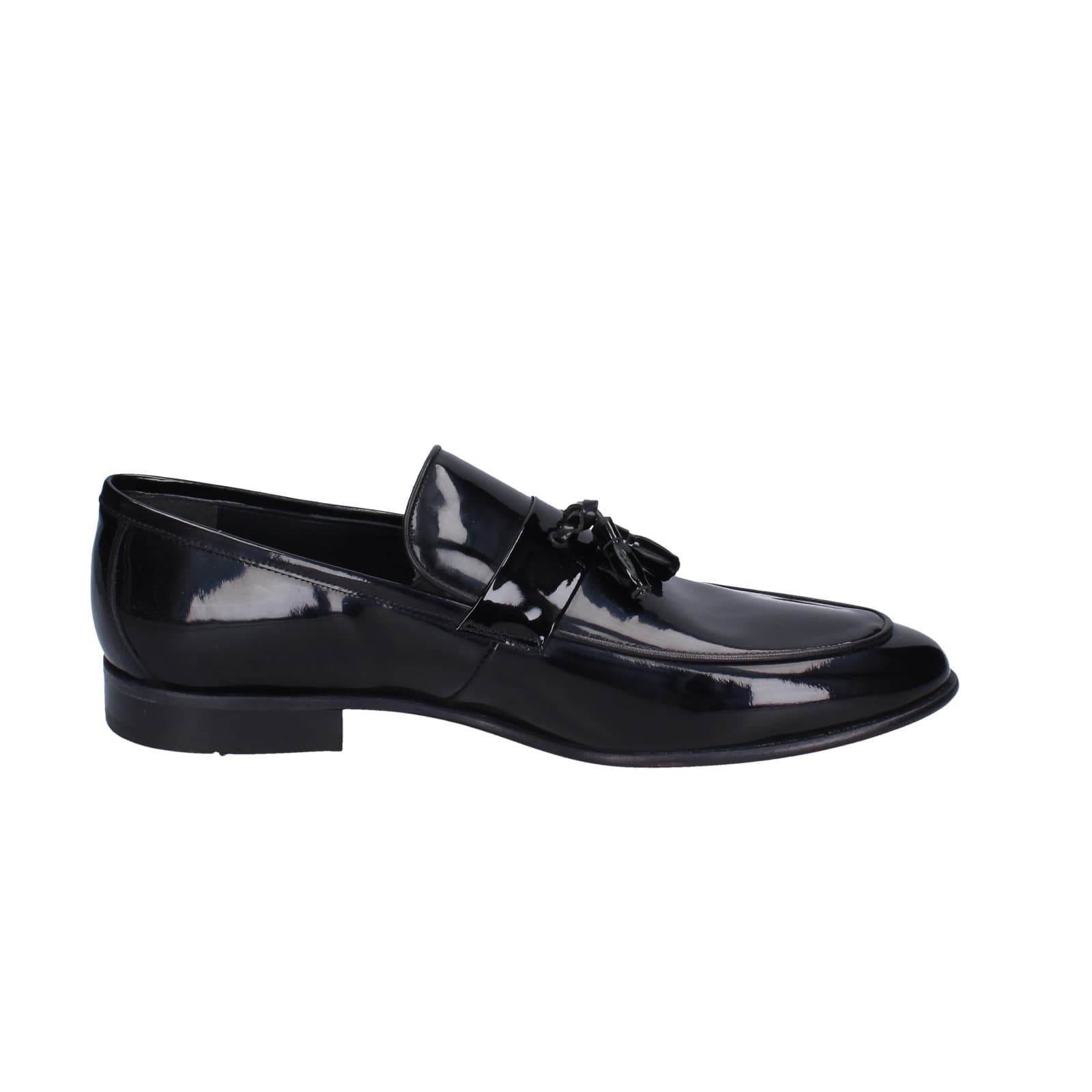 scarpe uomo EVEET mocassini nero vernice EZ91 Outlet