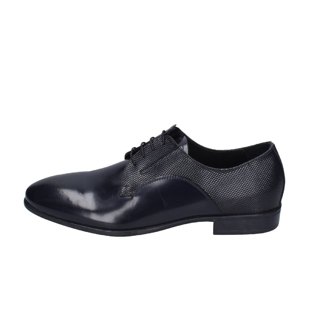 scarpe uomo EVEET classiche blu pelle lucida EZ97 Nuova