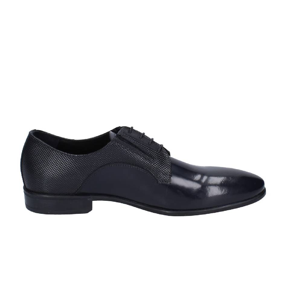 scarpe uomo EVEET classiche blu pelle lucida EZ97 Nuova