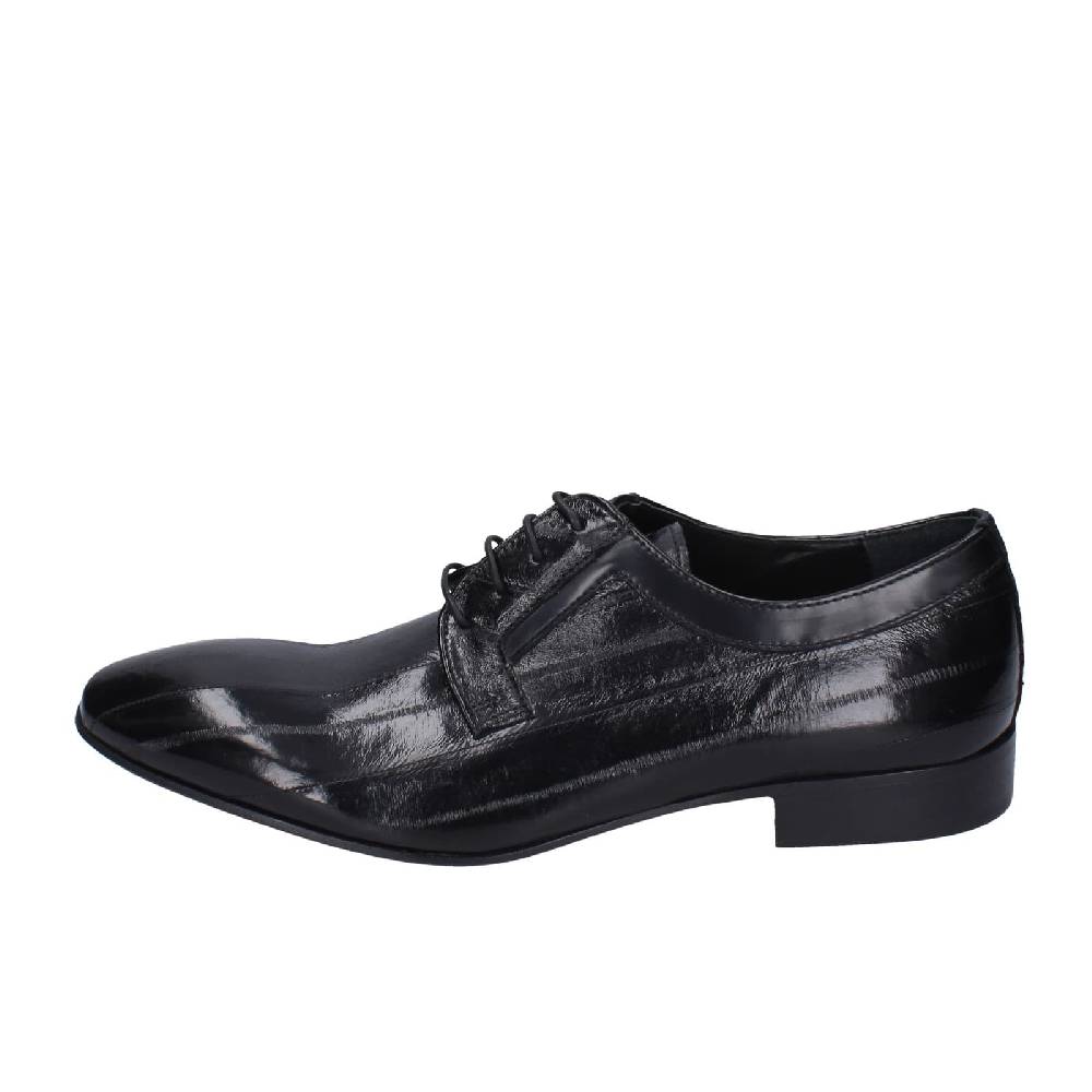 scarpe uomo EVEET classiche nero vernice EZ107 Moda