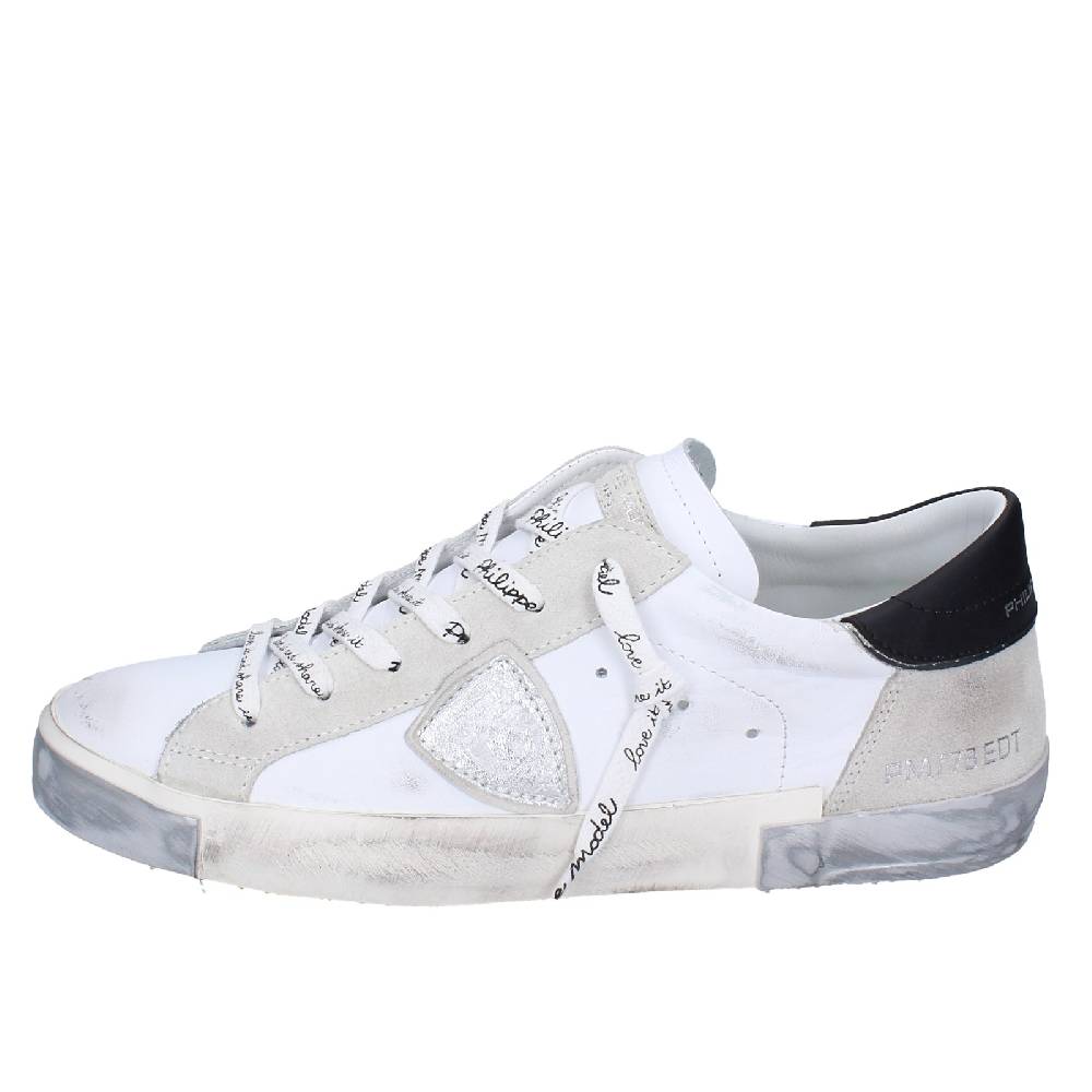 scarpe uomo PHILIPPE MODEL sneakers bianco pelle camoscio EX564 Qualità Garantita