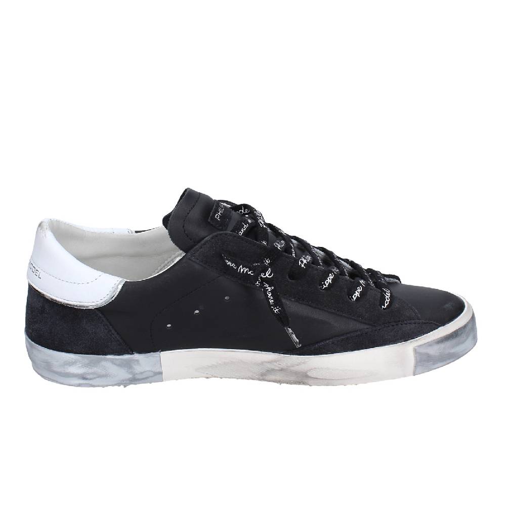 scarpe uomo PHILIPPE MODEL sneakers nero pelle camoscio EX563 Negozi Online