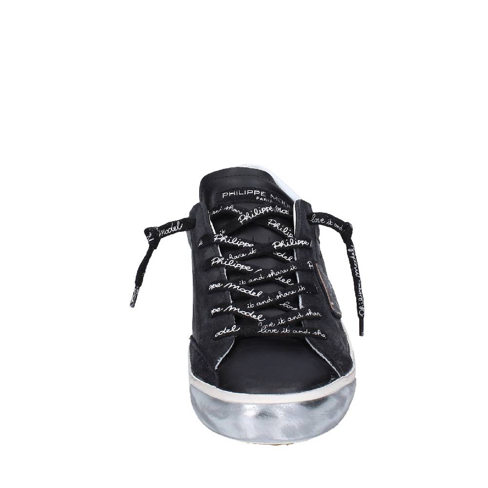 scarpe uomo PHILIPPE MODEL sneakers nero pelle camoscio EX563 Negozi Online