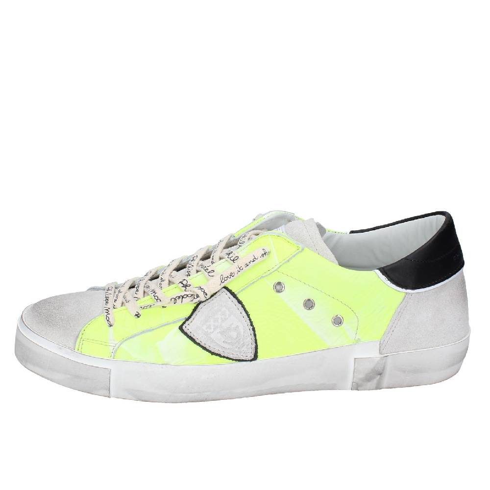 scarpe uomo PHILIPPE MODEL sneakers giallo pelle grigio camoscio VINTAGE EX359 Promozione Limitata