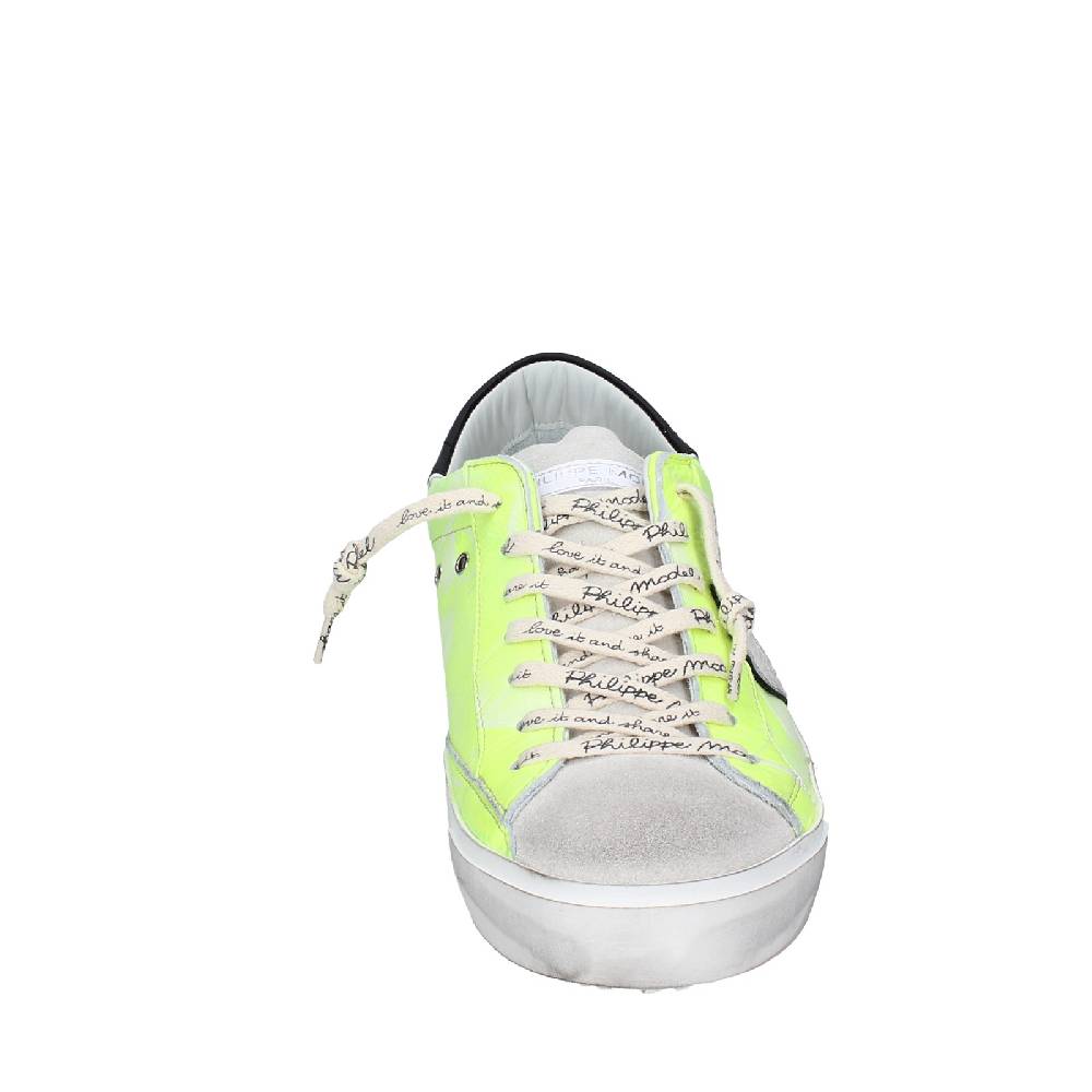 scarpe uomo PHILIPPE MODEL sneakers giallo pelle grigio camoscio VINTAGE EX359 Promozione Limitata