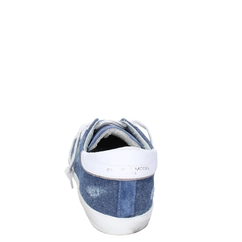 scarpe uomo PHILIPPE MODEL sneakers blu camoscio bianco tessuto VINTAGE EX351 Shopping Online