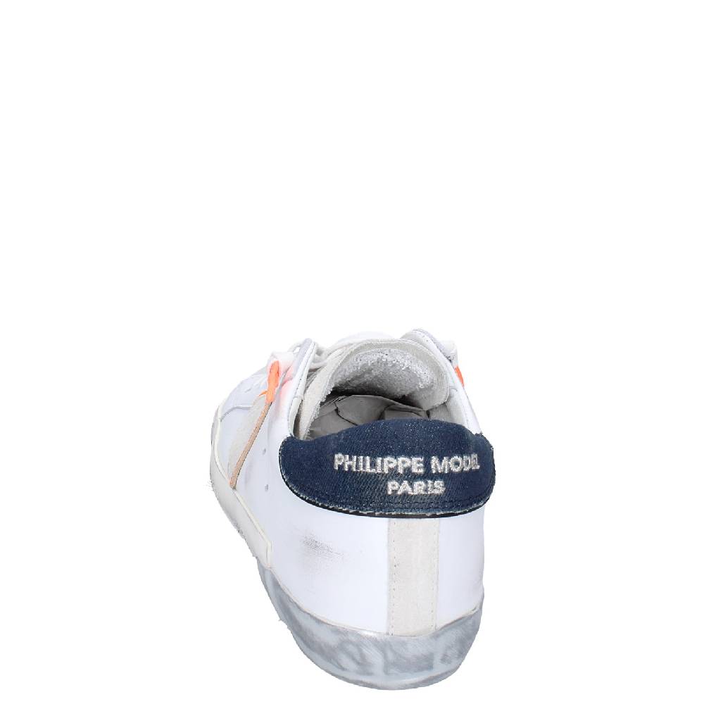 scarpe uomo PHILIPPE MODEL sneakers bianco pelle camoscio VINTAGE EX344 Affare Del Giorno
