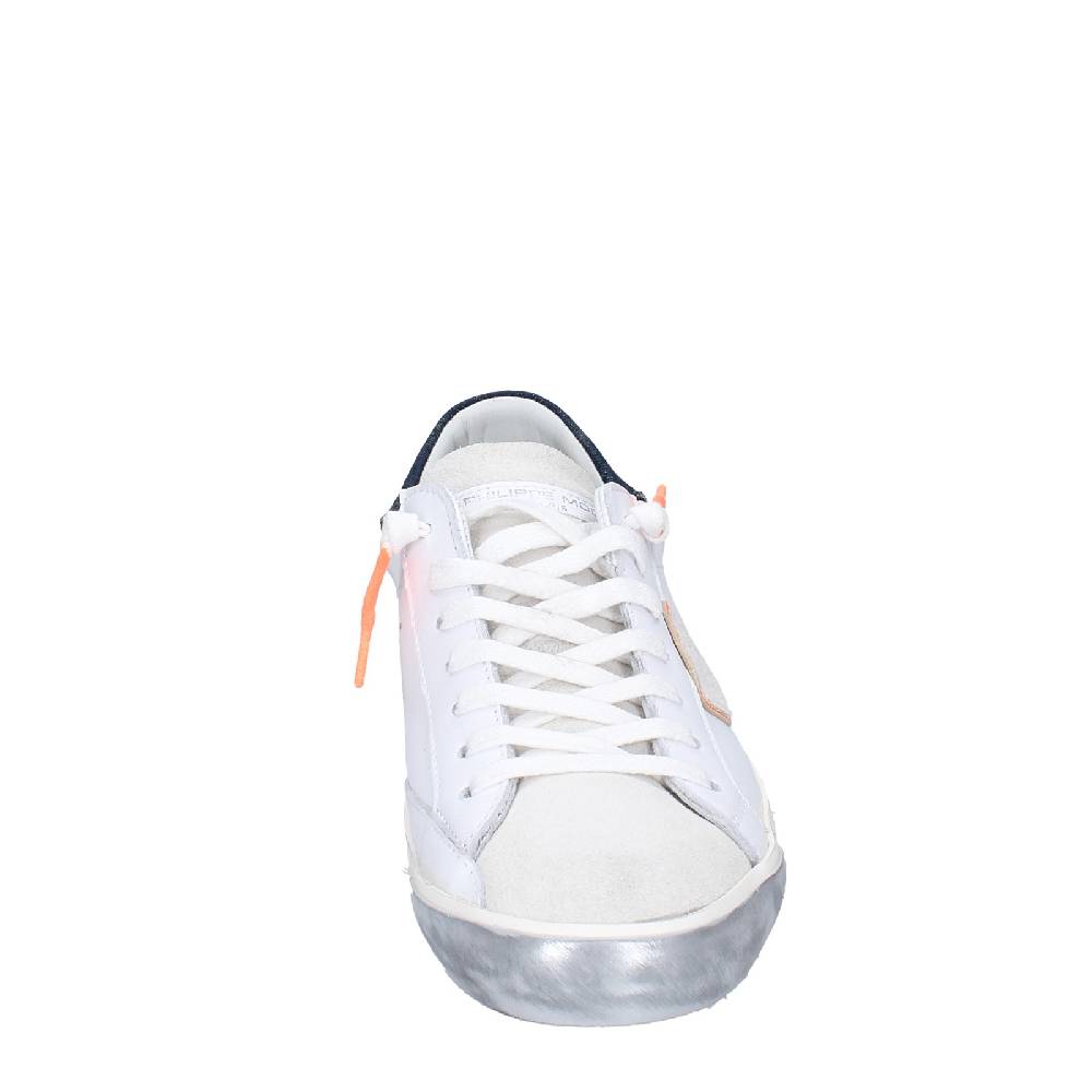 scarpe uomo PHILIPPE MODEL sneakers bianco pelle camoscio VINTAGE EX344 Affare Del Giorno
