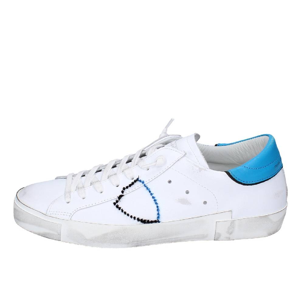 scarpe uomo PHILIPPE MODEL sneakers bianco pelle blu VINTAGE EX360 Convenienza