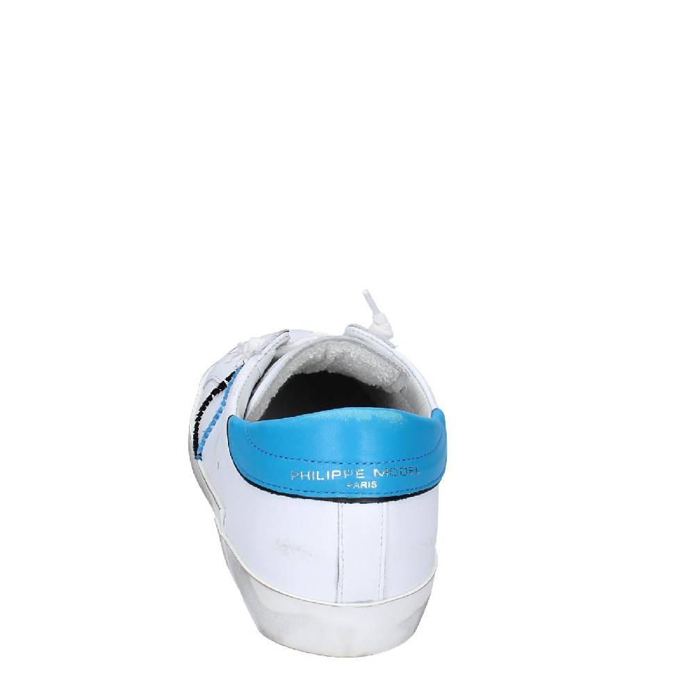 scarpe uomo PHILIPPE MODEL sneakers bianco pelle blu VINTAGE EX360 Convenienza