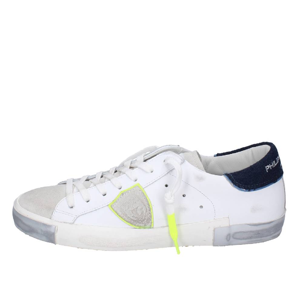 scarpe uomo PHILIPPE MODEL sneakers bianco pelle beige camoscio VINTAGE EX334 Ultimi due giorni