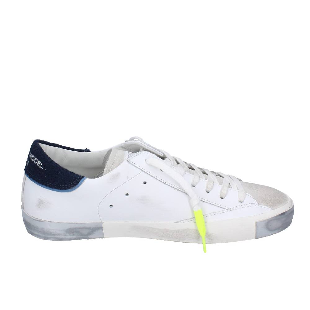 scarpe uomo PHILIPPE MODEL sneakers bianco pelle beige camoscio VINTAGE EX334 Ultimi due giorni