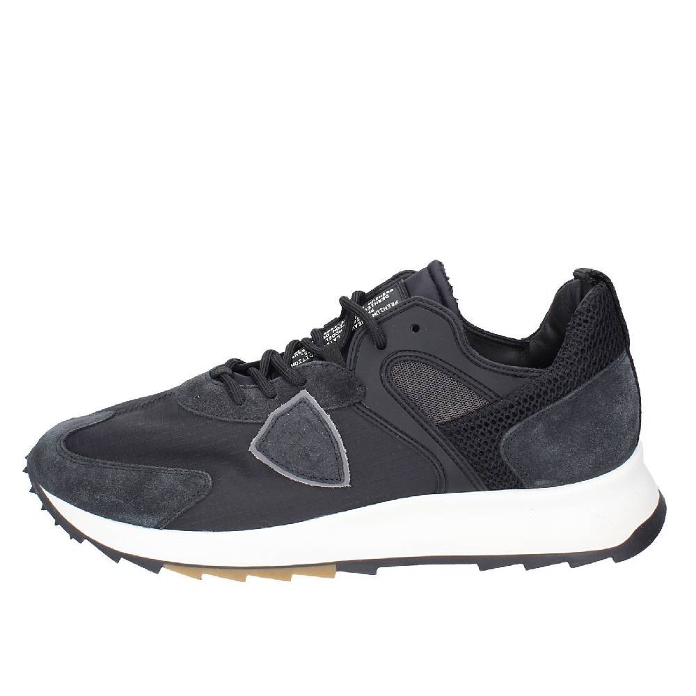 scarpe uomo PHILIPPE MODEL sneakers nero camoscio tessuto EX343 Offerta