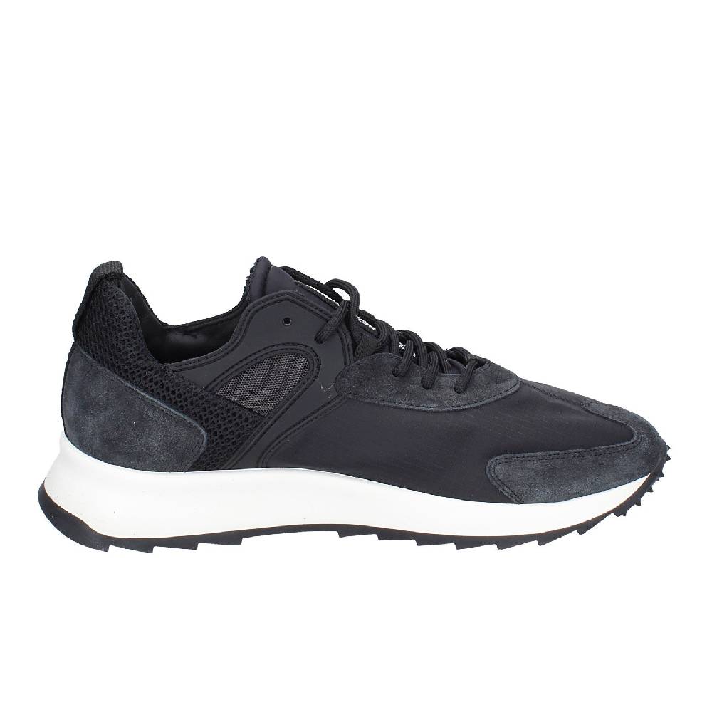 scarpe uomo PHILIPPE MODEL sneakers nero camoscio tessuto EX343 Offerta