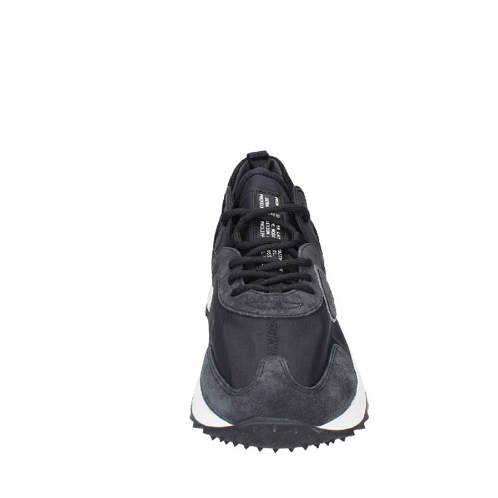 scarpe uomo PHILIPPE MODEL sneakers nero camoscio tessuto EX343 Offerta