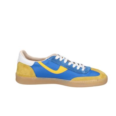 scarpe uomo MOMA sneakers blu camoscio giallo pelle 4AS420-CRVL BC745 Outlet