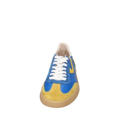 scarpe uomo MOMA sneakers blu camoscio giallo pelle 4AS420-CRVL BC745 Outlet