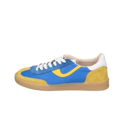 scarpe uomo MOMA sneakers blu camoscio giallo pelle 4AS420-CRVL BC745 Outlet
