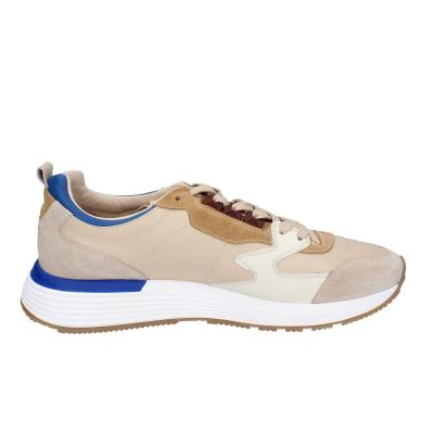scarpe uomo MOMA sneakers beige pelle blu 4AS401-CRP BC260 In Vendita