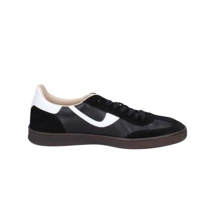 scarpe uomo MOMA sneakers nero pelle bianco camoscio 4AS420-CRVF BC746 Saldi