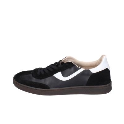 scarpe uomo MOMA sneakers nero pelle bianco camoscio 4AS420-CRVF BC746 Saldi