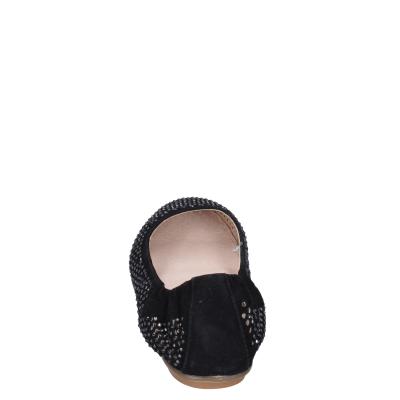 scarpe donna CAFè NOIR ballerine nero camoscio strass MEL501 BF398 Offerte
